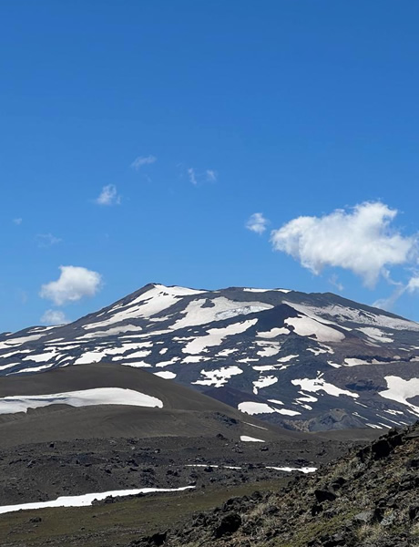 Trekkers in the Villarrica Traverse